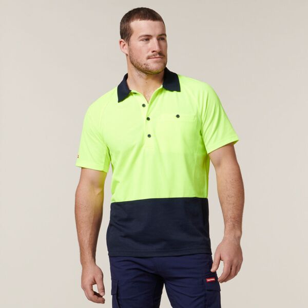 Koolgear Hi-Visibility Two Tone Short Sleeve Ventilated Polo Thumbnail