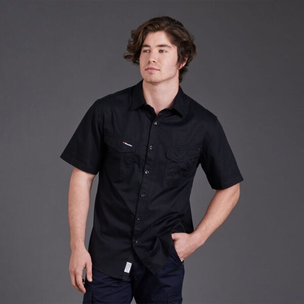 KingGee Mens Tradies Slim Shirt Short Sleeve  Thumbnail