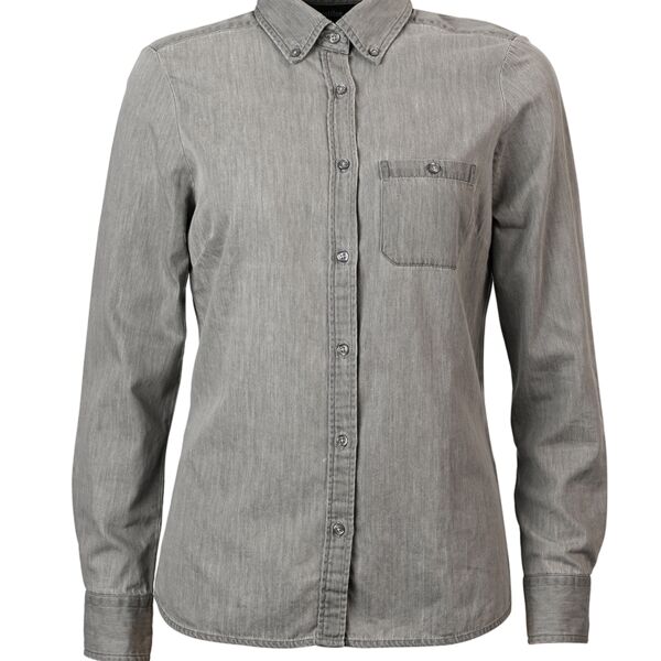 Ladies Dylan Long Sleeve Denim Shirt Thumbnail