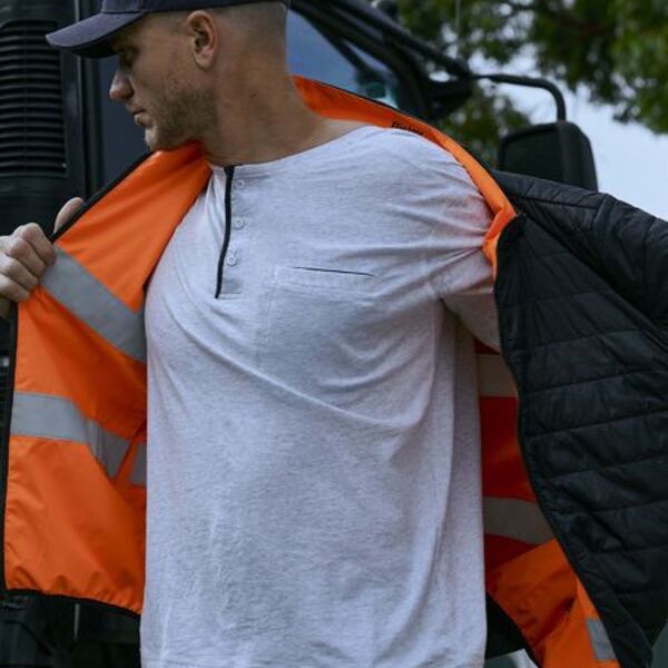 Taped Hi Vis Reversible Puffer Jacket Thumbnail