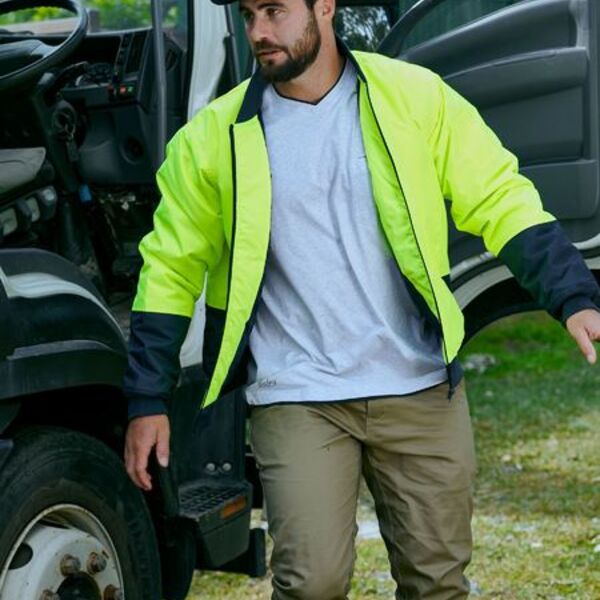 Two Tone Hi Vis Bomber Jacket Thumbnail