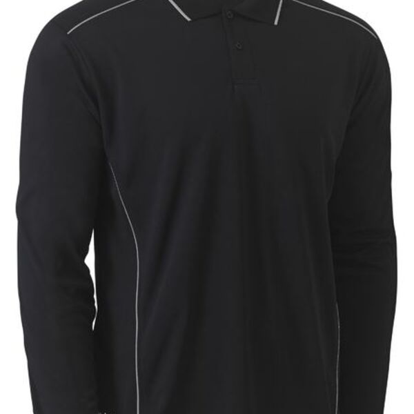 Cool Mesh Polo with Reflective Piping Thumbnail