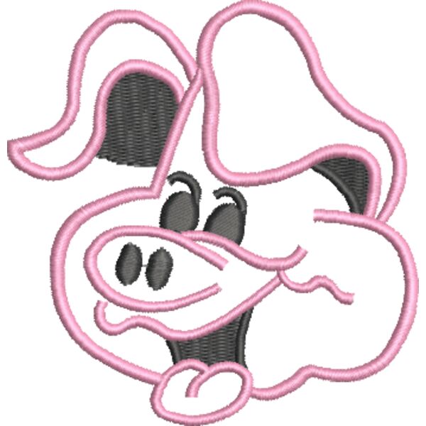 Happy Pig Head 92x95mm Thumbnail