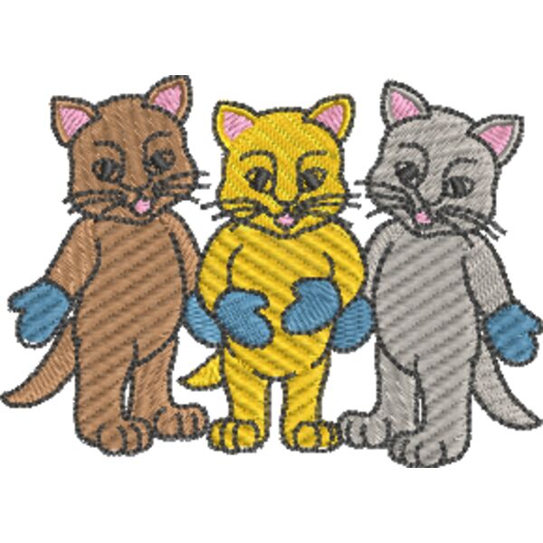 Three Little Kittens 77x56mm Thumbnail