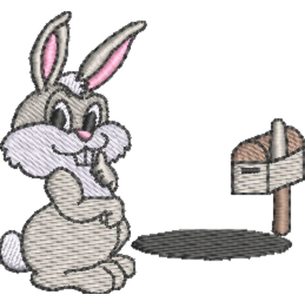 Bunny next to a  Letter Box 69x64mm Thumbnail
