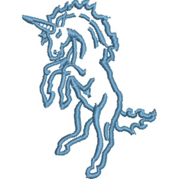 Unicorn Outline 64x86mm Thumbnail